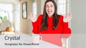  Presentation with winner cup - Beautiful slide deck featuring drinking a cup of black backdrop and a light gray colored foreground