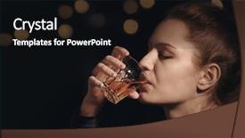  Presentation with drinking alcohol - Cool new presentation with young woman drinking alcohol backdrop and a black colored foreground