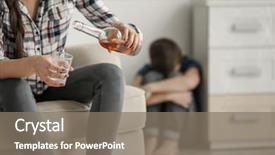  Presentation with drinking alcohol - PPT layouts enhanced with young woman drinking alcohol background and a gray colored foreground