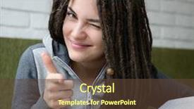  Presentation with coffee book - Amazing PPT theme having forms information technology or science backdrop and a navy blue colored foreground