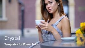  Presentation with old young - Amazing presentation having young-woman-drinking-coffee backdrop and a gray colored foreground