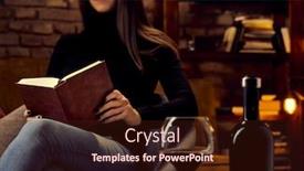  Presentation with wine book - Slide set consisting of young-woman-drinking-wine background and a wine colored foreground