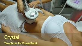  Presentation with strengthen mind and body during adversity - Slides having young woman during cosmetic body background and a  colored foreground