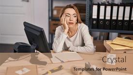  Presentation with ecommerce - Presentation design consisting of young-woman-ecommerce-busines-worker background and a coral colored foreground