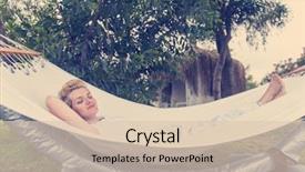  Presentation with hydrangea free - Colorful slides enhanced with young woman enjoying free time backdrop and a  colored foreground