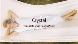  Presentation with free - Cool new PPT theme with young woman enjoying free time backdrop and a lemonade colored foreground