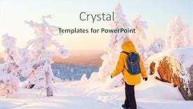  Presentation with finland - Presentation consisting of young-woman-enjoying-stunning-view background and a sky blue colored foreground