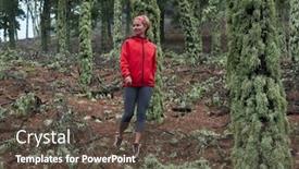  Presentation with lovers - Colorful presentation theme enhanced with young-woman-exploring-stunning-autumn backdrop and a tawny brown colored foreground