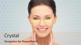  Presentation with hydration - Amazing PPT theme having nourished - beauty cosmetology hydration people backdrop and a coral colored foreground