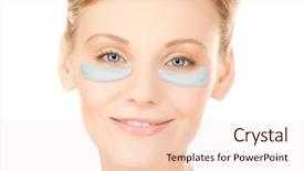  Presentation with hydration - Colorful PPT layouts enhanced with nourished - beauty cosmetology hydration people backdrop and a lemonade colored foreground