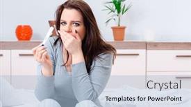  Presentation with pregnancy - Slides with young-woman-finding-out background and a light blue colored foreground