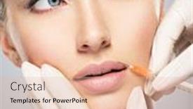  Presentation with botox - Theme having young-woman-gets-botox-injection background and a lemonade colored foreground