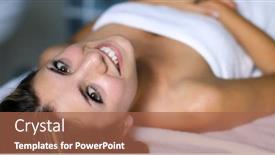  Presentation with spa - Slides with young woman getting a massage in a spa background and a red colored foreground