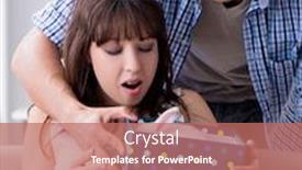  Presentation with pet - Slides featuring young-woman-getting-pet-rabbit background and a coral colored foreground