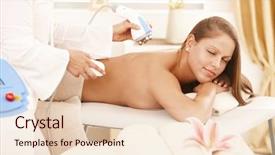  Presentation with frequency - Slides with young woman getting radio frequency background and a lemonade colored foreground