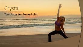  Presentation with female warrior - Slide deck enhanced with young-woman-girl-female background and a blonde colored foreground