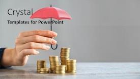  Presentation with safety - Colorful PPT layouts enhanced with young-woman-hand-holding backdrop and a light gray colored foreground