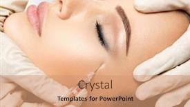  Presentation with cosmetic surgery - Amazing PPT theme having beauty treatment with hyaluronic collagen backdrop and a coral colored foreground