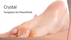  Presentation with foot massage - PPT layouts featuring young woman having foot massage background and a white colored foreground