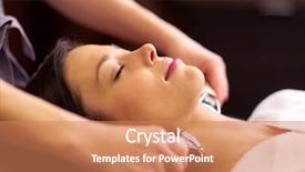  Presentation with needle - PPT theme having young woman having needle free background and a  colored foreground