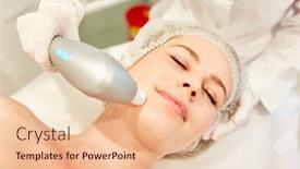  Presentation with ultrasound - Theme having young-woman-having-skin-tightening background and a lemonade colored foreground