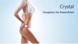  Presentation with health diet - Theme having young woman health sport fitness background and a sky blue colored foreground