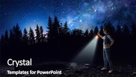  Presentation with dr holding ipad - Presentation featuring young woman holding a flashlight background and a black colored foreground