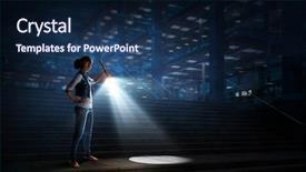  Presentation with holding hands old young - Amazing slide set having young woman holding a flashlight backdrop and a navy blue colored foreground