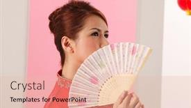  Presentation with paper - Beautiful theme featuring young-woman-holding-a-paper backdrop and a lemonade colored foreground