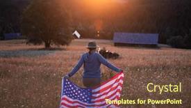  Presentation with america flag - 