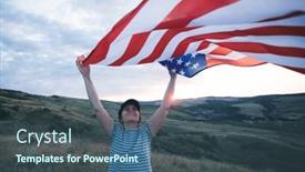  Presentation with america flag - 