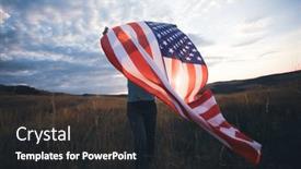  Presentation with america flag - 