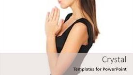  Presentation with holding hands - Amazing slide set having young-woman-holding-folded-hands backdrop and a lemonade colored foreground