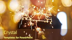  Presentation with gold sparkle - Theme consisting of young-woman-holding-love-sparkle background and a  colored foreground