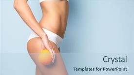  Presentation with light - Slide deck enhanced with young woman holding orange background and a light blue colored foreground