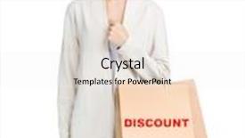  Presentation with bag - PPT layouts having young woman holding shopping bag and showing a word discount background and a white colored foreground