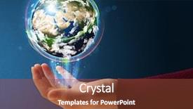  Presentation with hand holding earth - Colorful slide deck enhanced with young woman holding in her hand a glowing earth globe elements of this image furnished by nasa backdrop and a tawny brown colored foreground