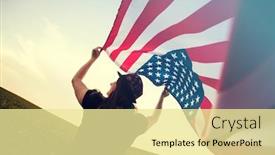  Presentation with memorial day - Amazing slide set having young-woman-in-a-field backdrop and a blonde colored foreground