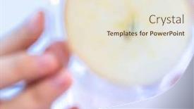  Presentation with food laboratory - PPT layouts having young-woman-in-a-food background and a lemonade colored foreground