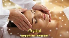  Presentation with beauty salon pedicured feet - Slides featuring young woman in beauty spa background and a  colored foreground