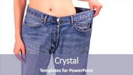  Presentation with weight loss - Amazing PPT theme having young woman in blue jeans backdrop and a  colored foreground