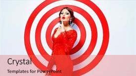  Presentation with sexy santa woman red - Presentation theme consisting of young woman in bright red background and a  colored foreground