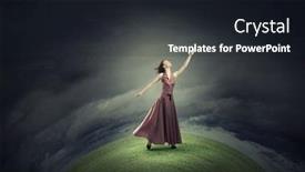  Presentation with hill - Cool new theme with young-woman-in-evening-dress backdrop and a wine colored foreground