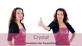  Presentation with fashion - Colorful theme enhanced with young-woman-in-fashion-concept backdrop and a violet colored foreground