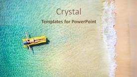  Presentation with mattress - Cool new presentation design with young-woman-in-hat-relaxing backdrop and a soft green colored foreground