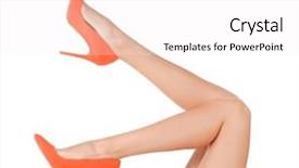  Presentation with high dimension - Slides having young woman in high heels background and a white colored foreground