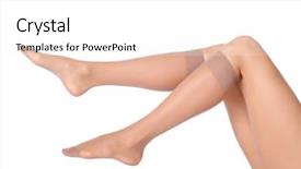  Presentation with knee dislocation - Cool new PPT theme with young woman in knee sock backdrop and a  colored foreground