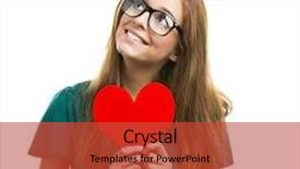  Presentation with love between man and woman - Audience pleasing slides consisting of young woman in love backdrop and a  colored foreground