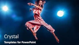  Presentation with pink black - Slide deck with young-woman-in-pink-dress background and a navy blue colored foreground