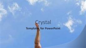  Presentation with cowgirl - Colorful slide set enhanced with young woman in pink throwing pink cowgirl hat up in the air backdrop and a light blue colored foreground